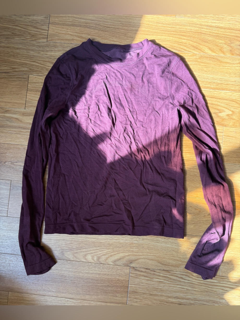 Lululemon Slim Long Sleeve Crewneck Top in Deep Plum